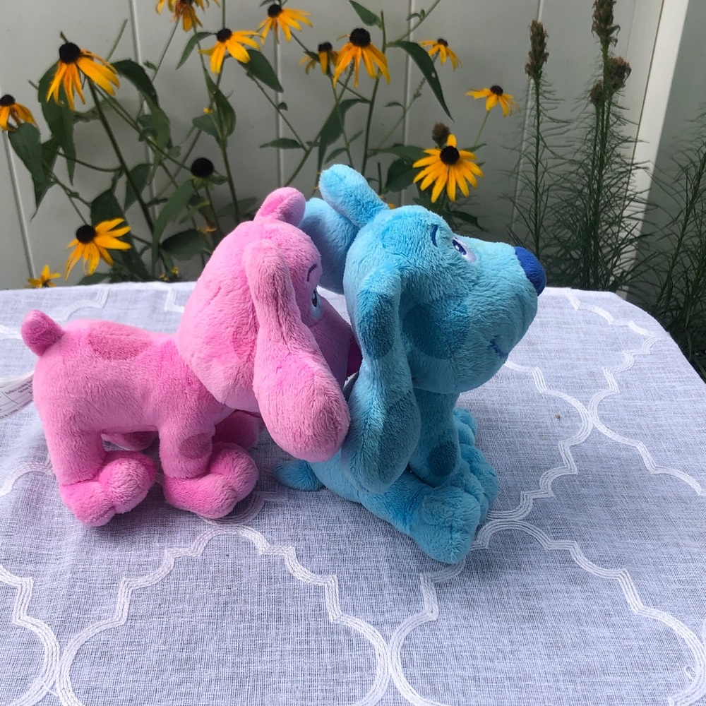 Nickelodeon BLUES CLUES stuffed plush dogs toys Blue & Magenta - Picture 2 of 9